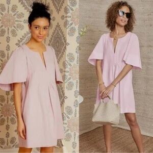 Pomander Place Blush Pink Mini Dress with flutter sleeves